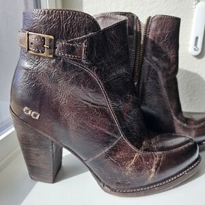 BED|STU Dark Brown Heeled Boots